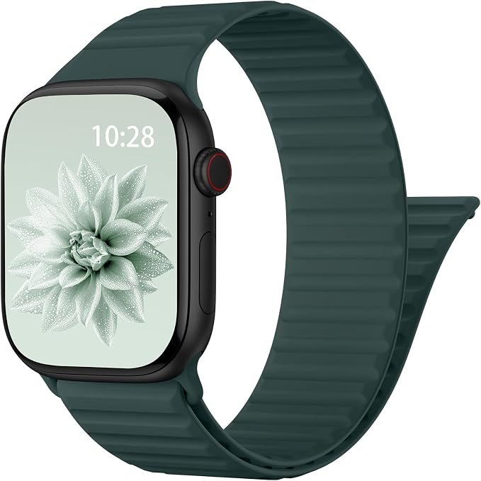 Patented Magnetic Silicone Sport Band for Apple Watch Bands for Women Men | Soft Silicone Solo Loop 40mm 38mm 41mm 44mm 45mm 42mm 49mm, Sport Strap for iWatch Series 11 10 9 8 7 6 5 4 3 2 1 SE Ultra