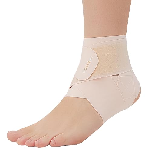 Ultra Thin Ankle Wraps Ankle Brace for Men ＆ Women, Adjustable Ankle Straps for Arch, Sprained Foot, Tendinitis, Football, Basketball, Running（Misty Rose, Pack of 1）