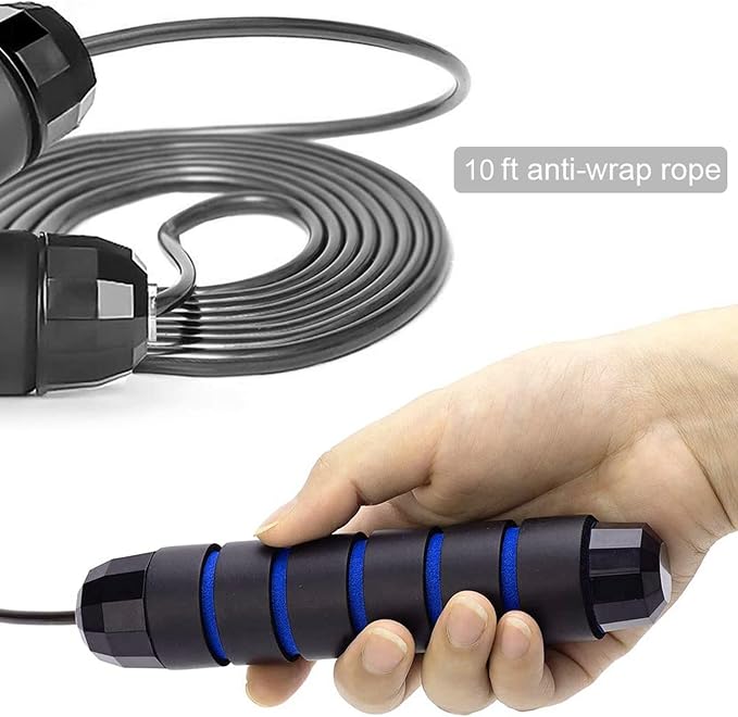 Redify Adjustable Jump Rope,Jump Ropes for Fitness for Men Women | ﻿Workout and Exercise,Cardio,Boxing,Weight Loss,Speed Rope,Slim Body at Home School Gym,Suitable for All Ages
