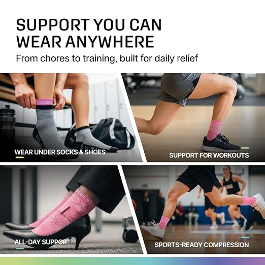 Modvel Foot & Ankle Brace Socks with Adjustable Support Strap – Compression Sleeve for Sprained Ankle, Plantar Fasciitis Relief Tendonitis & Arthritis, Stabilizing Foot & Ankle Support for Women & Men