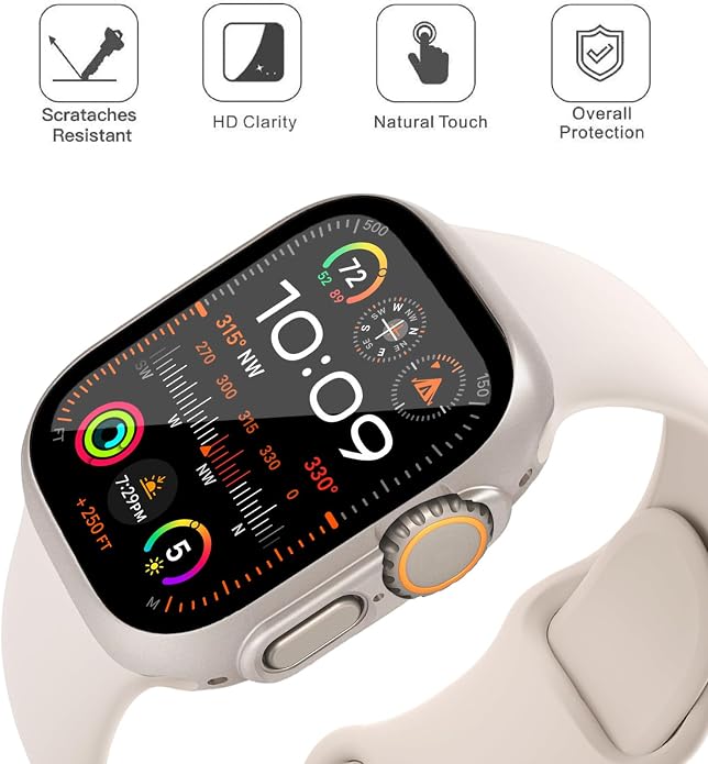 Sport Band and Case for Apple Watch Band 40mm 44mm 46mm 42mm 41mm 45mm 38mm iWatch Bands for Women/Men,Silicone Waterproof Strap with Cover Combo for Apple Watch Series 11 10 9 8 7 6 5 4 SE Ultra/2 3