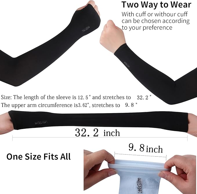 12 Pairs Sun Protection Sleeves UV Cooling Arm Men Women Sports with Thumb Hole for Driving, Golfing, Fishing, Cycling, Hiking, Doing (6 Colors) by HRLOR