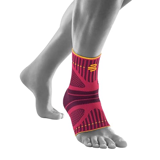 Bauerfeind Sports Ankle Support Dynamic - Ankle Compression Sleeve for Freedom of Movement - 3D AirKnit Fabric for Breathability - Premium Quality & Washable (XXL, Pink)