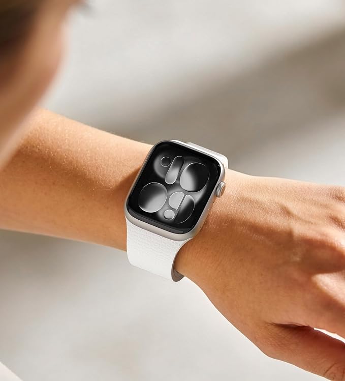 Magnetic Silicone Band Compatible with Apple Watch Band 42mm 41mm 40mm 38mm Series 11 10 9 8 7 6 5 4 3 & SE 3/2/1 Strong Magnetic Clasp, Waterproof & Adjustable (White)