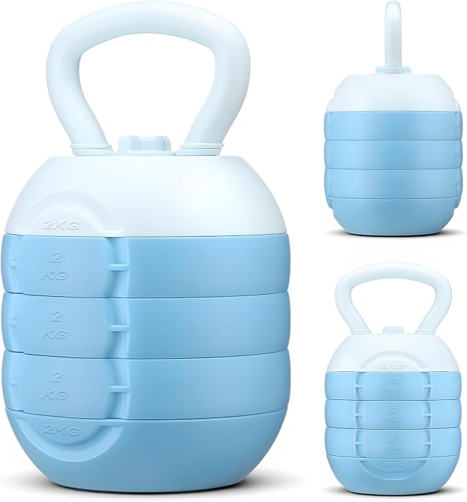 Adjustable Water Filled Kettlebell 5/8/13/17/22 lb Water Filled Kettlebells Weights Set for Home Gym, Kettle Bell Sets for Women at Home and Cross-training Exercise