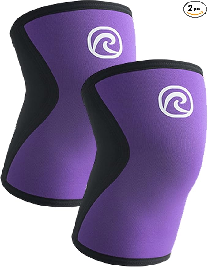 Rehband 5mm Knee Sleeves for Functional Training, Cross-Training & Powerlifting, Weightlifting Knee Support made of Neoprene, Unisex, Colour:Purple - 1 Pair, Size:X-Small