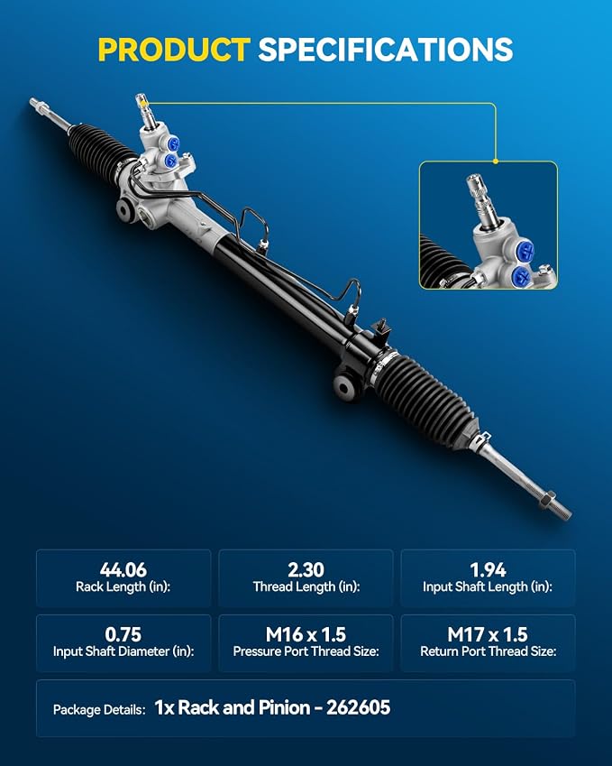 PHILTOP Power Steering Rack and Pinion Assembly for 2002-2006 Camry LE | Replace No.4550309230, 4550339225, TR4550309230, 4420033321, 4425033320, 4425006130
