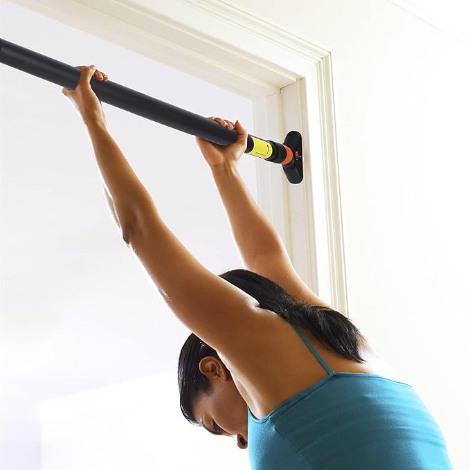 Garvee Pull Up Bar for Doorway,Adjustable Chin Up Bar for with Level Meter | 440 LBS Max Load,No Screws Needed