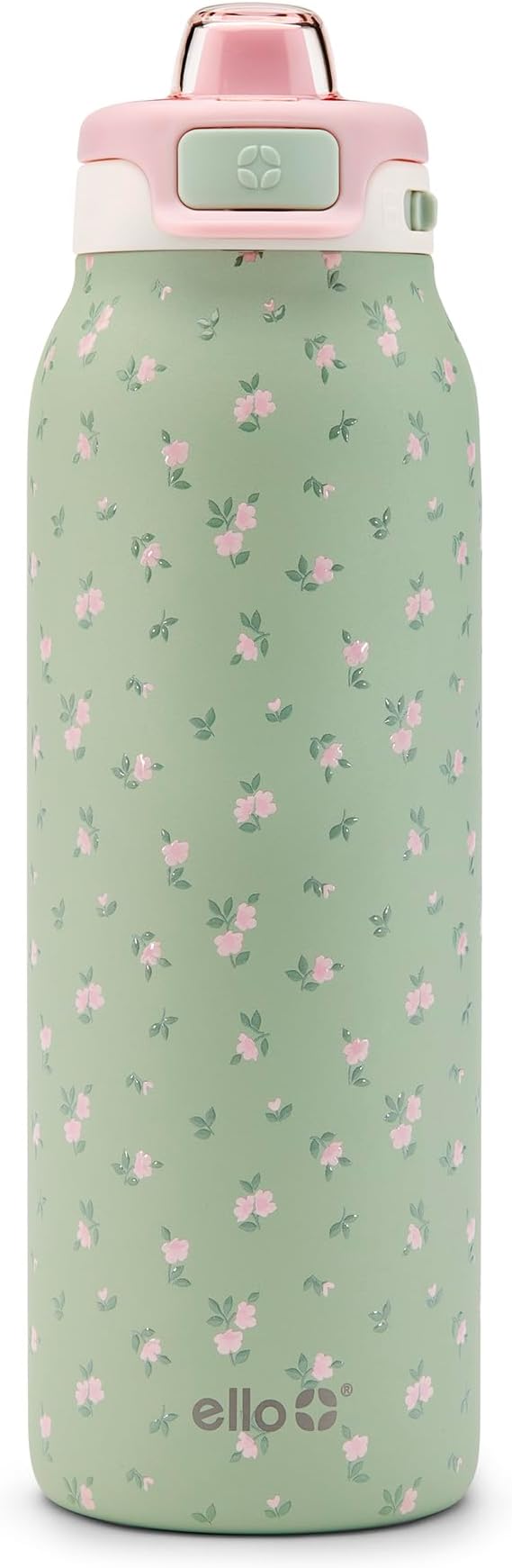 Ello Pop & Fill Insulated Stainless Steel Water Bottle with Quick Fill Lid, Leakproof Locking, Sip or Chug Spout, BPA-Free, Double Wall Vacuum Insulated for Sports, Travel & School- 22oz / 32oz / 40oz