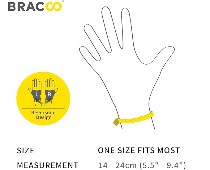 Bracoo Carpal Tunnel Wrist Brace with Compression Wrap | Adjustable Wrist Support Strap for Tendonitis, Arthritis, Pain Relief, Wrist Wrap for Left or Right Hand, WS10