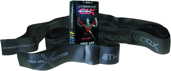 THERABAND CLX Resistance Band with Loops, 5-Foot Band