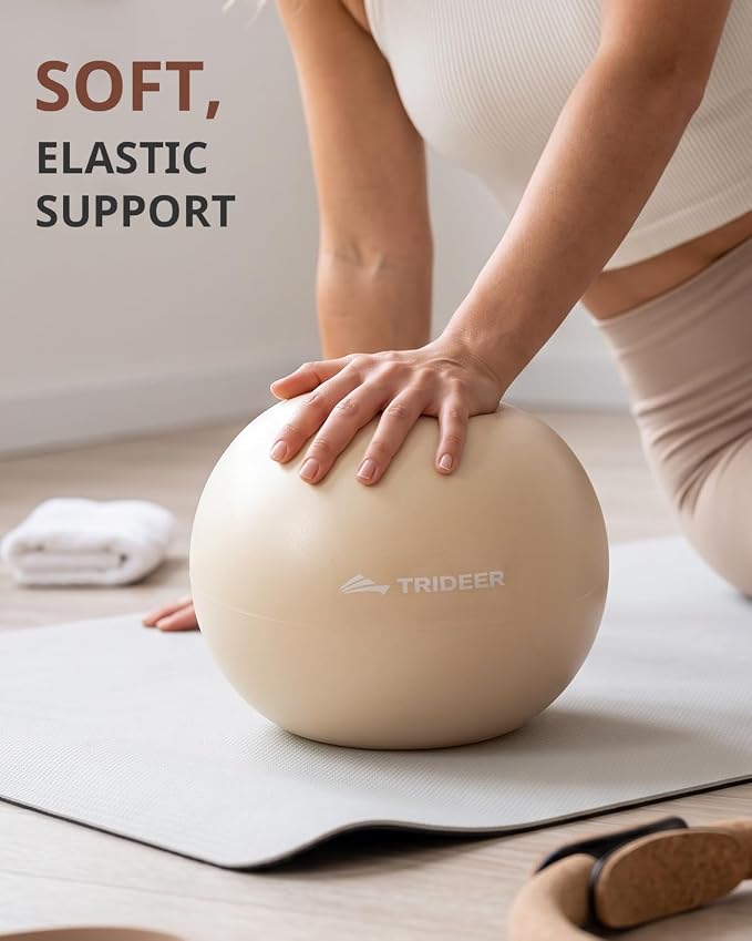 Trideer 9-Inch Pilates Ball, Small Exercise Ball Pilates Equipments for Yoga, Physical Therapy, Pregnancy, Postpartum, Core Training, Balance, Stability and Stretching