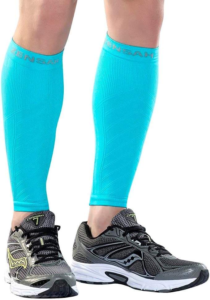 Zensah Running Leg Compression Sleeves - Shin Splint, Calf Compression Sleeve Men and Women