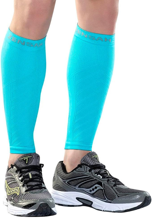 Zensah Running Leg Compression Sleeves - Shin Splint, Calf Compression Sleeve Men and Women