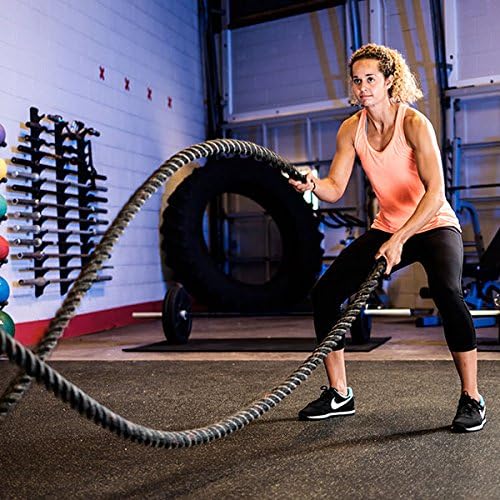 Body-Solid Fitness Training Battle Rope - Heavy Weighted Training Ropes for Home Gym, Ideal for Working Out and Strength Training - Exercise Rope for Adults