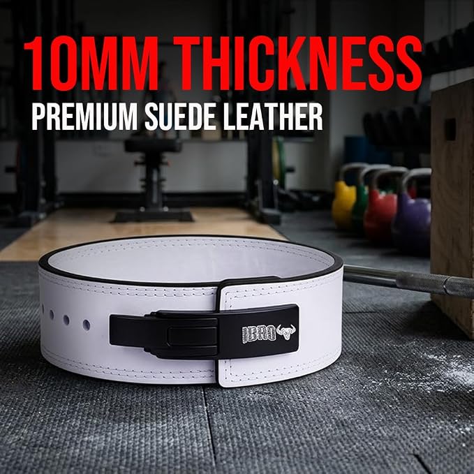 IBRO Powerlifting Lever Gym Belt – Power 8MM, 10MM or 13MM Extreme Heavy Duty Genuine Leather Belts - Squats Deadlifts Bodybuilding Weight Lifting IPF Power Lifting Strongman for Men