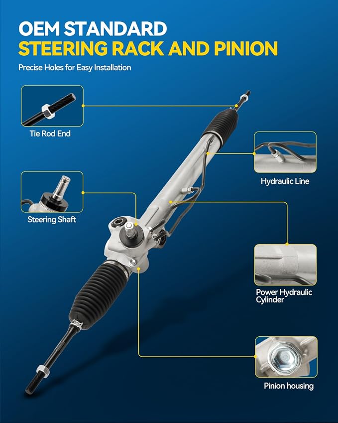 PHILTOP Power Steering Rack and Pinion Assembly for 04-09 Durango, Aspen | No.52855758AE, 52122302AB, 52855758AG, 52855758AF, 68040226AA, 22386