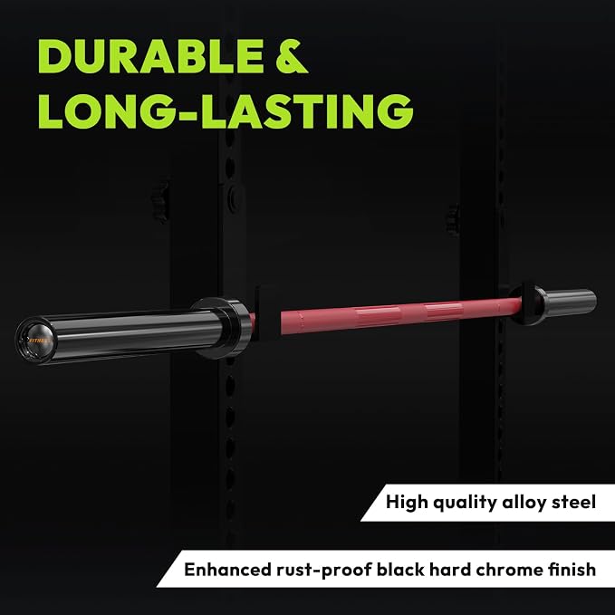 HANDBODE Olympic Barbell, 4FT, 5FT, 6FT & 7FT Weight Bar, Multiple Options | 2-Inch Needle Bearings, Hard Chrome Coating, Knurled Grip, Powerlifting, Bench Press, Deadlift, Squat, Hip Thrusts And Cleans