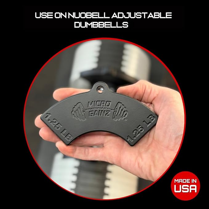 Micro Gainz 1.25LB Magnetic Plates for Nuobell Dumbbells, 2 or 4 Piece Set