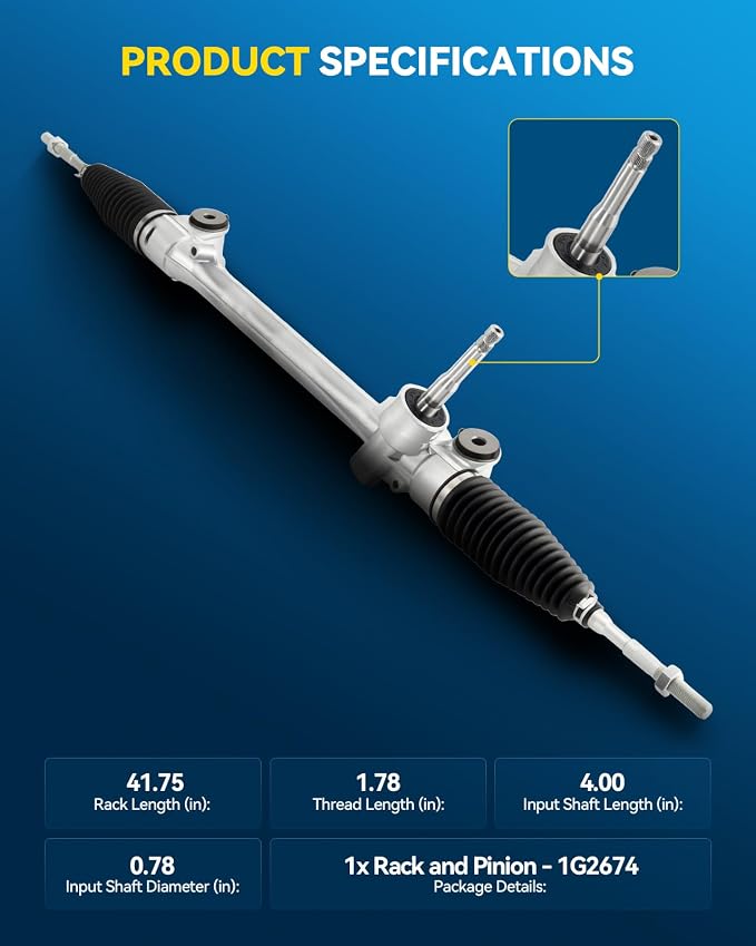 PHILTOP Power Steering Rack and Pinion for 07-11 Yaris, 12 Yaris Sedan | No.242674, 1G2674, 4551052140