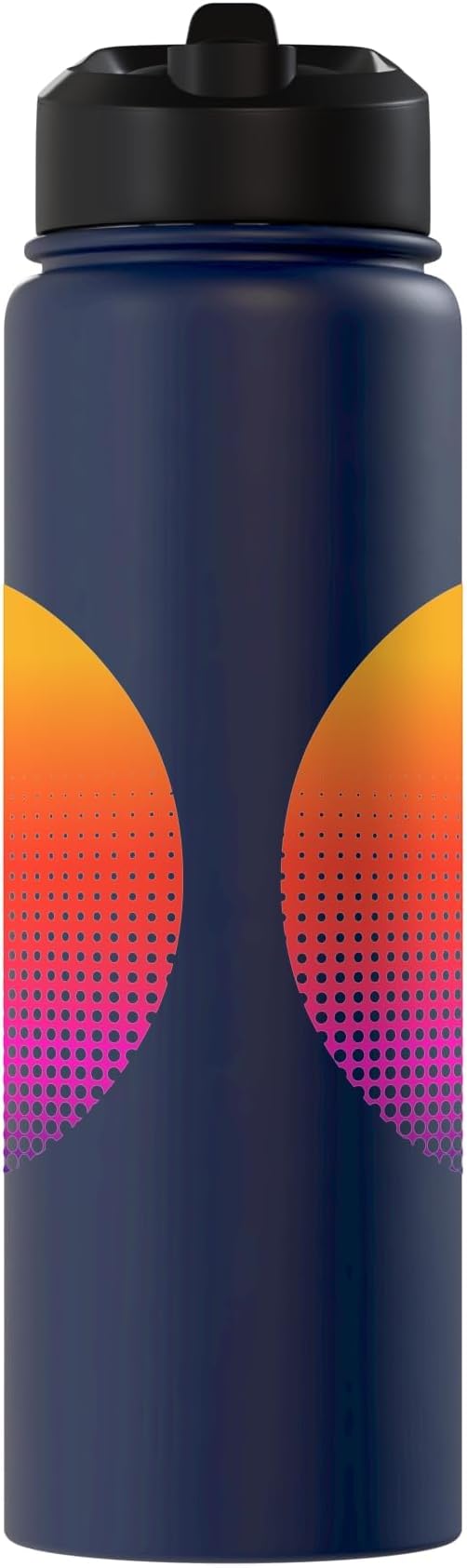 Basketball Game Hoop Slam Dunk Ball Retro Sunset Player Gift Stainless Steel Insulated Water Bottle
