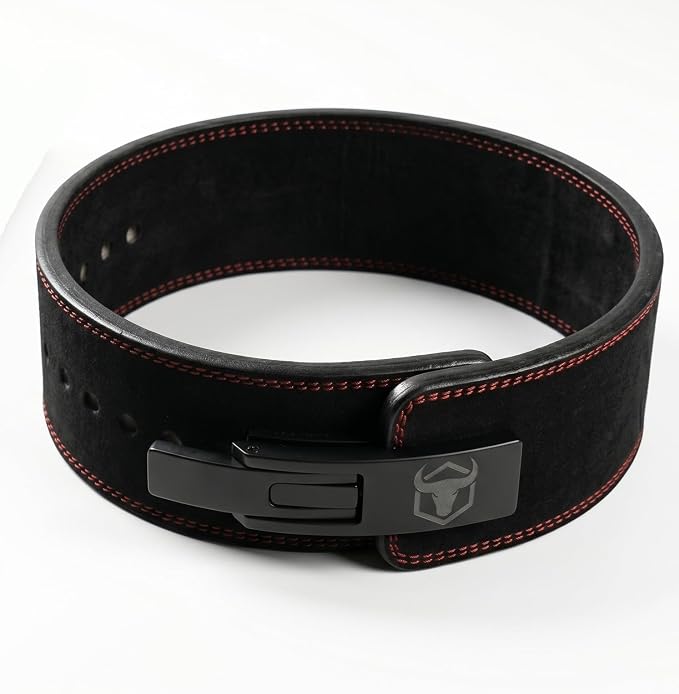 Powerlifting Lever Belt - 10mm / 13mm Weight Lifting Belt (USPA & IPL Approved) for Heavy Weightlifting - Lower Back Leather Support for Deadlifts and Squats