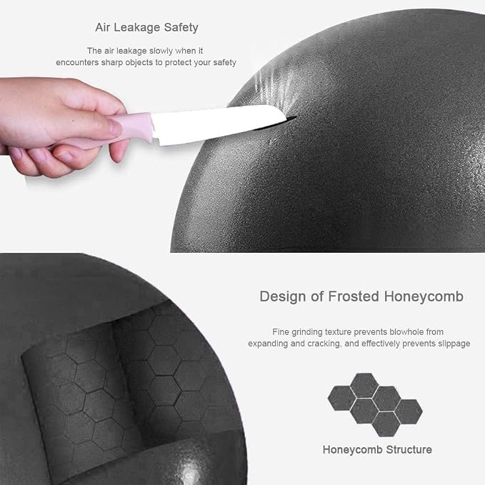 AOAVE 2 Pack Pilates Balls, Mini Yoga Exercise Balls, 9 Inch Small Activity Ball for Pilates, Yoga, Core Training and Physical Therapy, Improves Balance