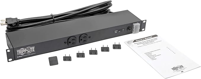 Tripp Lite 12-Outlet Rackmount PDU Isobar Surge Protector Power Strip, 15A, 3840 Joules, 15ft Cord with 5-15P Plug, 1U Rack-Mount, Lifetime Manufacturer's Warranty & $25,000 Insurance (ISOBAR12ULTRA)