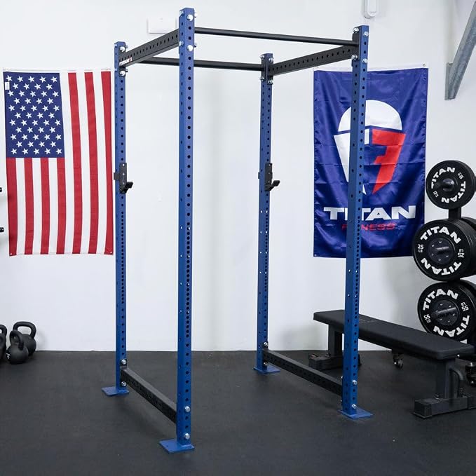 Titan Fitness T-3 Series Power Rack, 1,100 LB Capacity Cage for Weightlifting and Strength Training