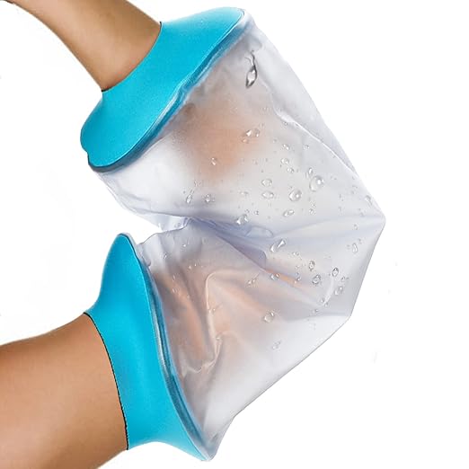Asunby PICC Line Shower Cover for Upper Arm, Adult Soft Elbow Protector Bag Length 11.8 in,Waterproof IV & PICC Showering Sleeve for Broken Wound Bandages Reusable, Post Surgery