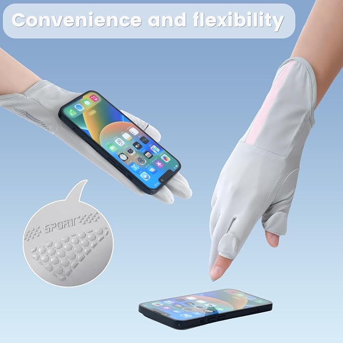 Women Driving Gloves, UV Protection Sun Gloves, Touchscreen Full Finger | UPF 50+ fabric blocks 99% UV rays, protecting hands during driving, cycling, fishing, hiking and outdoor activities