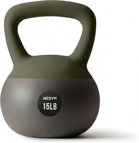 WeGym Soft Kettlebells with Cushioned Impact-Resistant Base and Anti-Slip, Wide-Grip Handle for Home Workouts, Weightlifting, and Full Body Strength Training