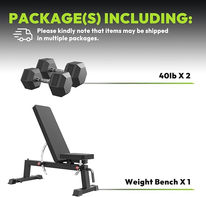 HANDBODE Adjustable Weight Bench, 1500 lb Incline Workout Bench, Home Gym | 0 To 85 Degree Backrest, Three Seat Angles, Steel Frame, Wheels And Handle, Foldable Storage, Chest Presses, Dumbbell Rows