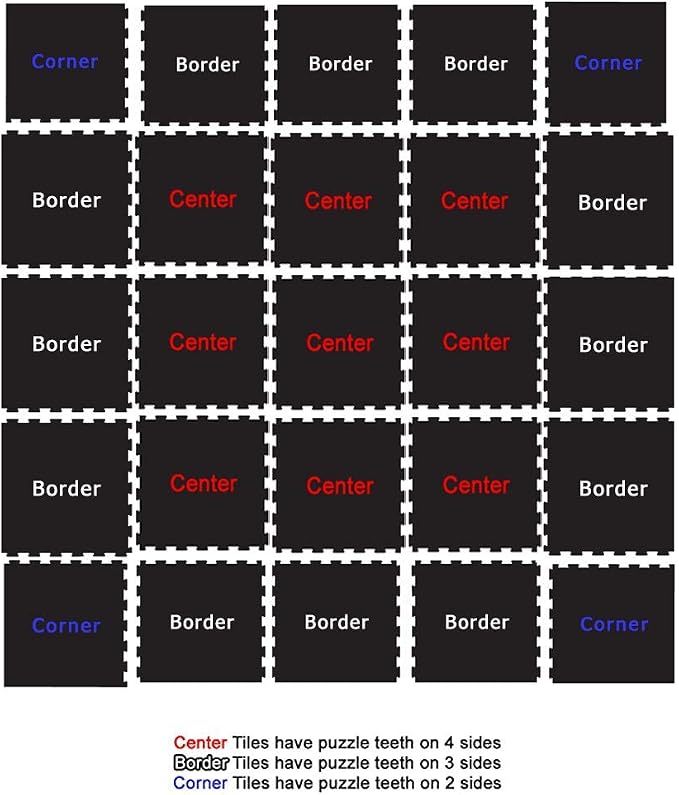 American Floor Mats Fit-Lock 3/8 Inch Heavy Duty Rubber Flooring - Interlocking Rubber Tiles (24" x 24" tile) 10% Blue 10' x 16' Set (40 Tiles Total) - Exercise Mats, Home Gym Sets