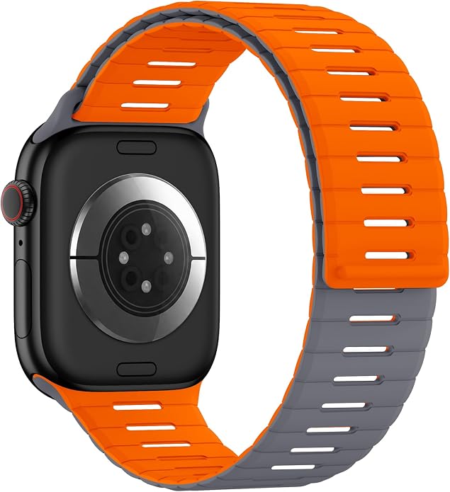 Magnetic Sport Bands Compatible with Apple Watch Bands for Men Women | Silicone Wristband 49mm 46mm 45mm 40mm 44mm 38mm 41mm 42mm, Replacement for iWatch Ultra Series 11 10 9 8 7 6 5 4 3 2 1 SE