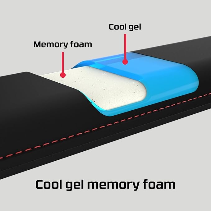 HyperX Wrist Rest – Mouse – Cooling Gel – Memory Foam – Anti-Slip,Black