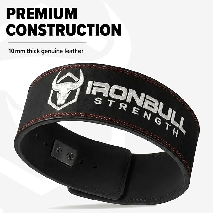 Powerlifting Lever Belt - 10mm / 13mm Weight Lifting Belt (USPA & IPL Approved) for Heavy Weightlifting - Lower Back Leather Support for Deadlifts and Squats