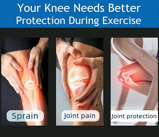 Knee Compression Sleeve For Women Men, Knee Braces for Knee Pain, Running Knee Brace, Knee Support For Knee Joint Pain (Blue)