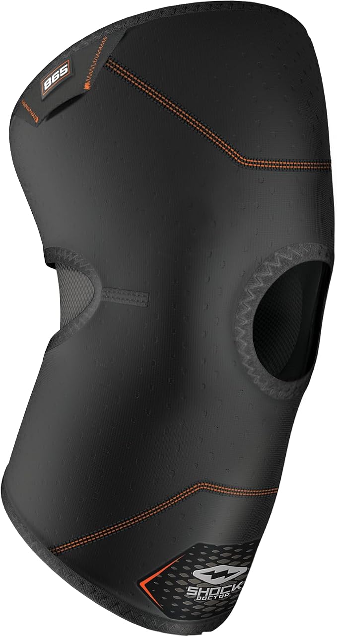 Shock Doctor Knee Brace Compression Sleeve Support (1 Unit). Helps Pain / Healing from Arthritis, Bursitis, Tendonitis, Meniscus Tear, Patella Alignment and more. For Basketball, Football, Running and most Sports. Increases Blood Flow. Knee Wrap for Me...