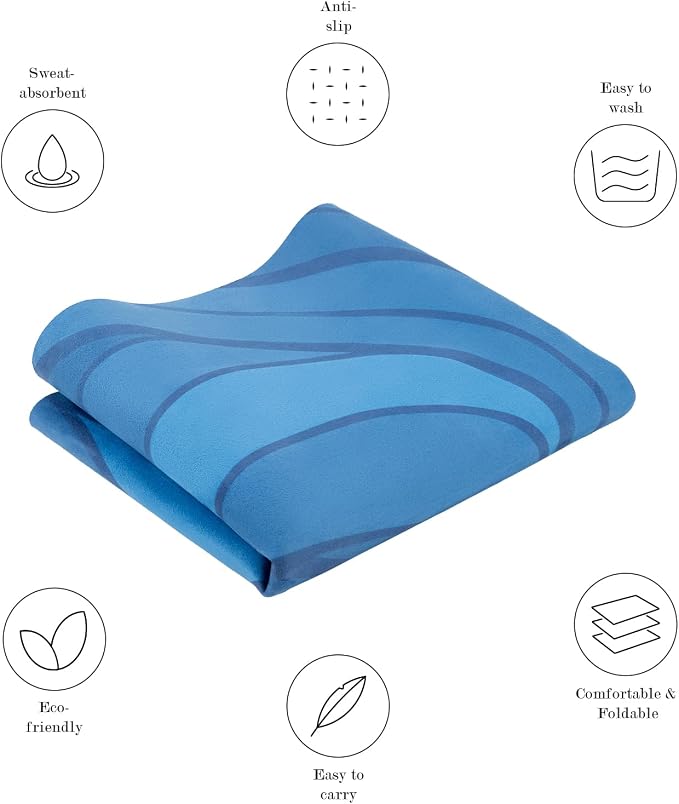 Foldable Yoga Mat, 1.5mm Thick Exercise Yoga Mat With Carry Bag | Non-slip Suede Lightweight Fitness Travel Yoga Mat for Hot Yoga, Exercise, Pilates, Home & Gym Use