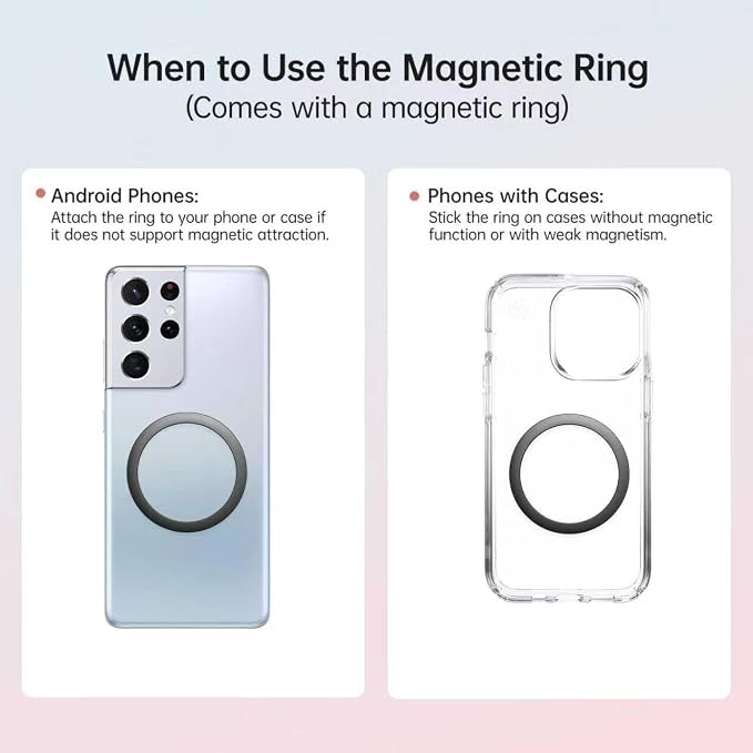 Insulated Magnetic Water Bottle - Reusable Stainless Steel Bottle with MagSafe Compatible Phone Holder - Keeps Cold for 24 Hours - Perfect for Gym, Sports, and Travel - Lavender 32oz