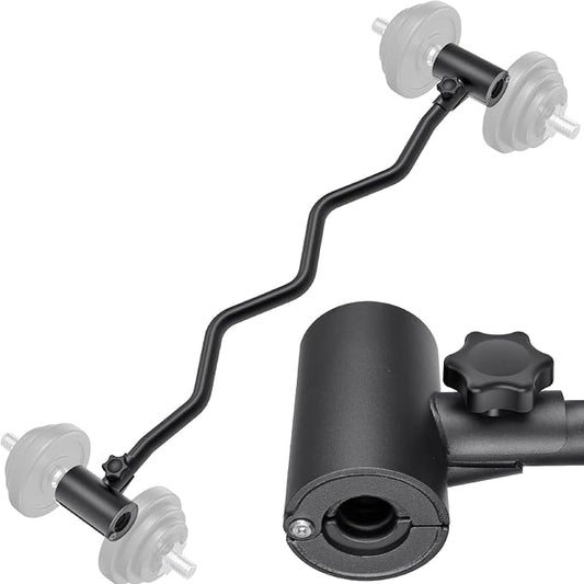 Kipika Adjustable Dumbbell to Barbell Converter - EZ Curling Bar Adapter - Versatile Weightlifting Equipment for Home Gym