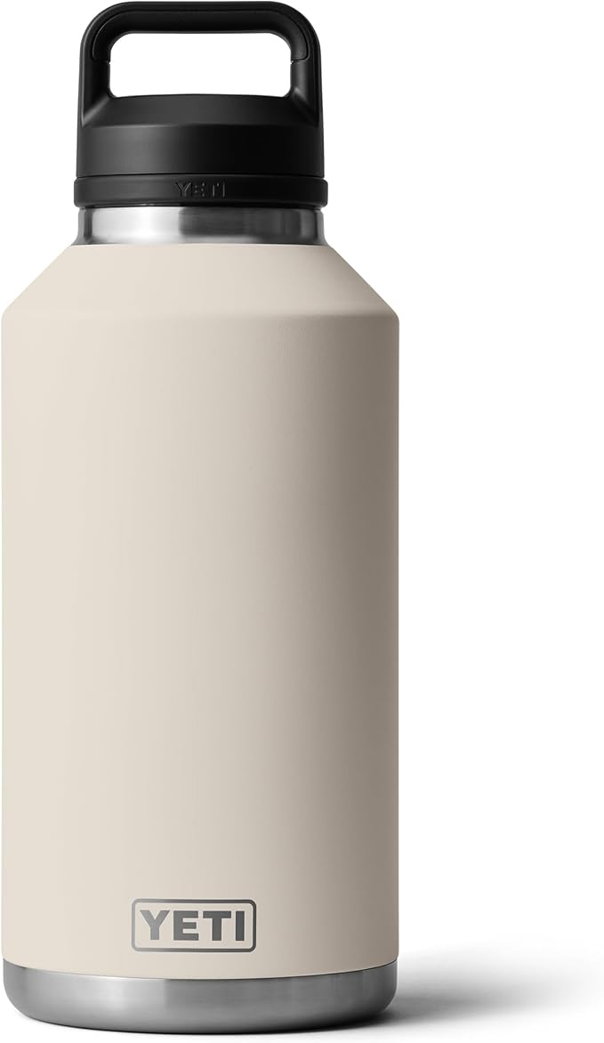 YETI Rambler 64 oz Bottle, Vacuum Insulated, Leakproof, Stainless Steel with Chug Cap, Cape Taupe
