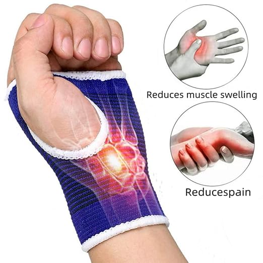 Palm Brace Wrist Compression Sleeves, Everyday Use Wrist Brace, Compression Carpal Tunnel for Wrist Pain Relief, Fitness Gloves, Sports compression Glove, Wrist guard for Men and Women (Blue)