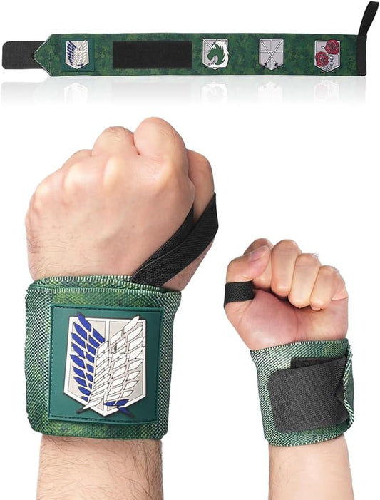 Anime Wrist Wraps Lifting Straps 24" for Men and Women - 1 Pair Each, Gym Accessories Support Weightlifting, and Improve Workout
