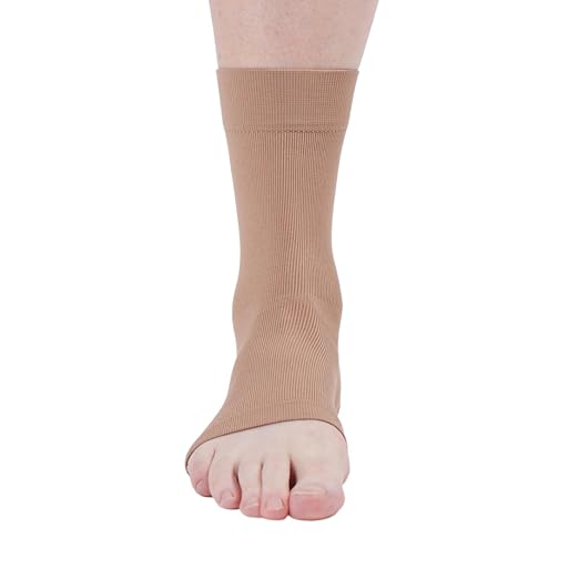 mediven medi Seamless Knit Ankle Support Compression Sleeve | Seamless knit ankle support with two-way stretch, soft breathable fabric, and a lightweight, low-profile fit for shoes.