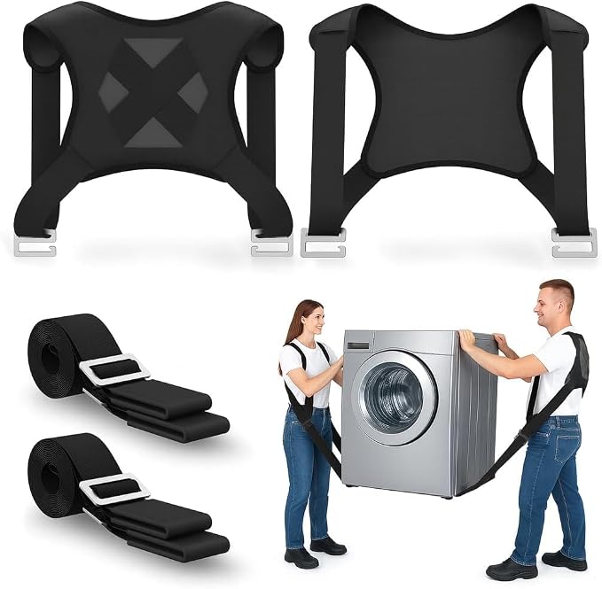 NOCOEX Moving Straps 2-Person for Lifting - Shoulder Lifting and Moving System with Back Support for Movers Easily & Safely Carry Furniture Appliance Mattresses Heavy Object Up to 880 lbs Like a Pro