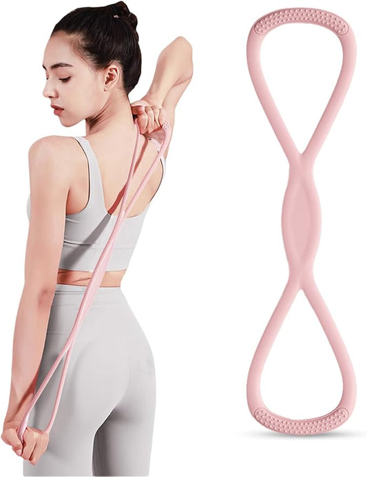 Figure 8 Resistance Band, Figure 8 Resistance Bands for Women Men,Resistance Band Figure for Working Out, Non-Slip Handles, Home Gym, Yoga & Physical Therapy