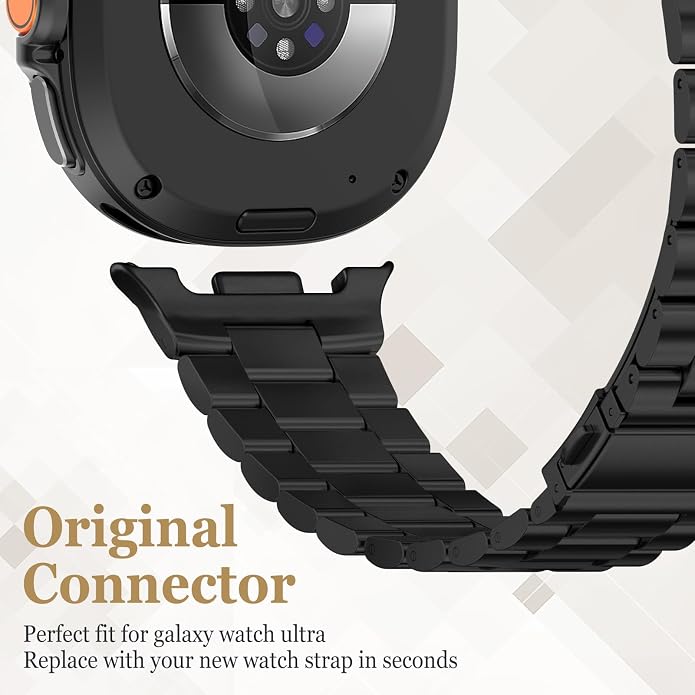 Metal Band for Samsung Galaxy Watch 9 8 40mm 44mm/Classic 46mm Men Women | Stainless Steel, No Gap Strap, Link Bracelet for Samsung Galaxy Watch 8 9 44 40mm/8 Classic 46mm, Business to Casual
