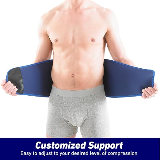 Neo-G Waist/Back Brace - Support For Muscle Spasm, Strains, Arthritis, Injury Recovery, Rehabilitation - Power Straps For Adjustable Compression - Class 1 Medical Device - One Size - Blue